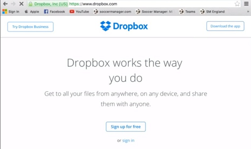 send you video or file from computer to dropbox