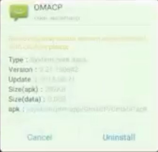 Afinstaller OMACP fra din Android