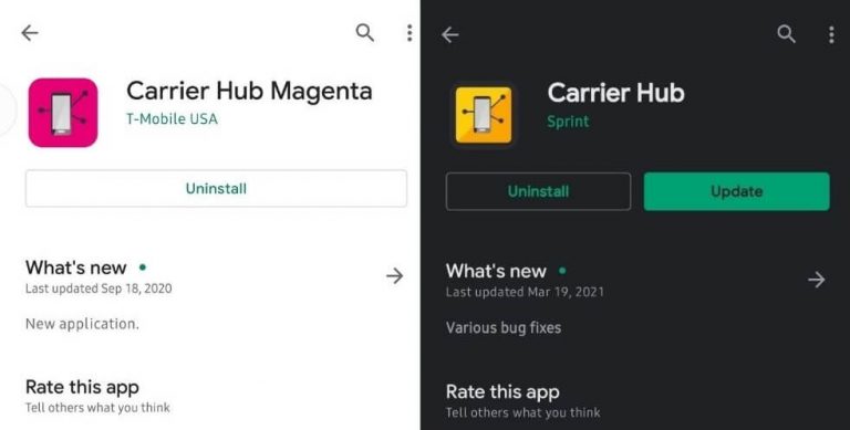 carrier hub on android