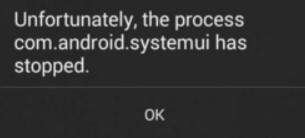 com android systemui has stopped