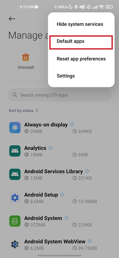 default apps