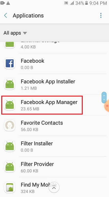 Facebook App Manager