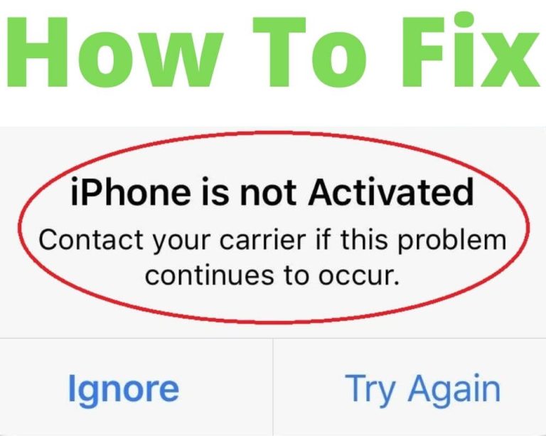 Fix iPhone is Not Activated Contact Your Carrier