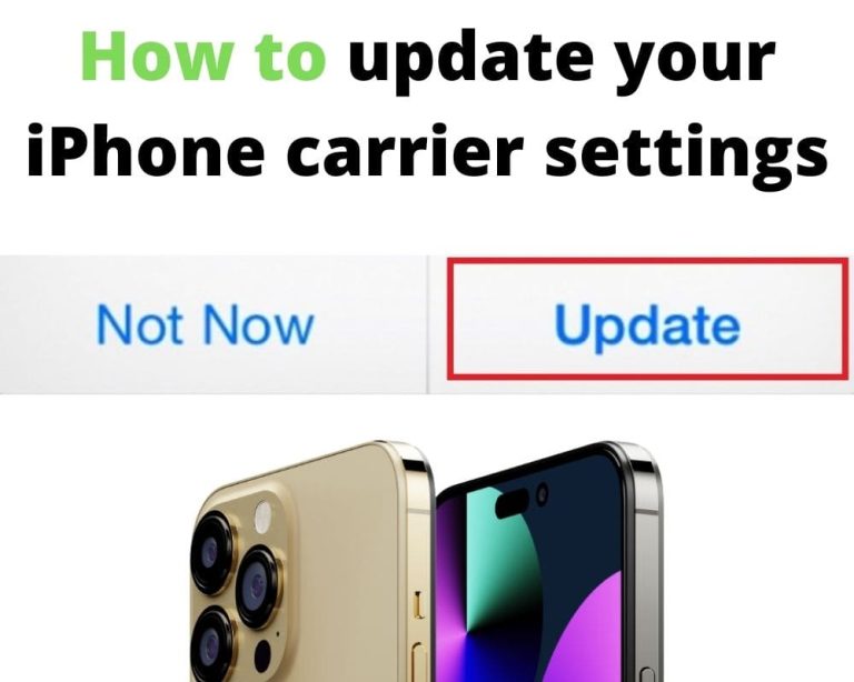 How to fix update carrier settings iphone