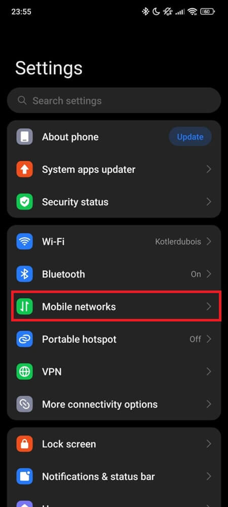Turn on VoLTE step 1 Turn on VoLTE step 1