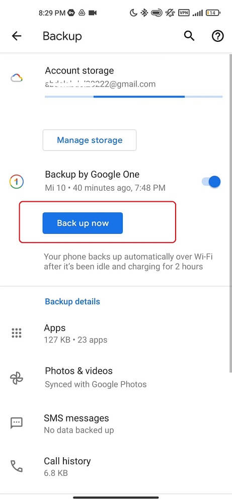 Backing Up Android Files