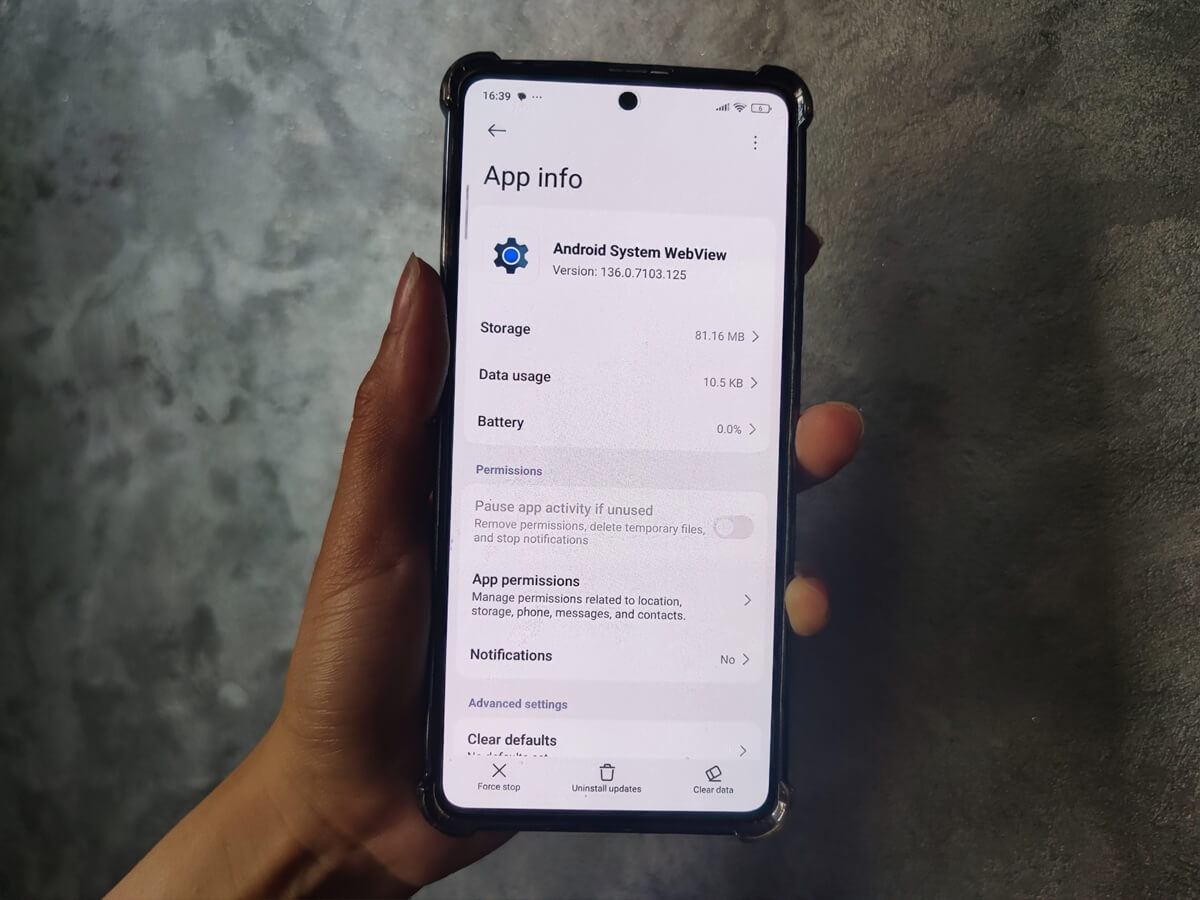 Inside Android System WebView on a Real Phone