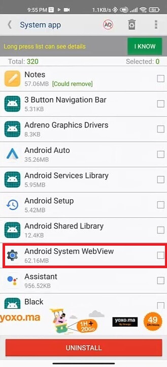 android system webview app-