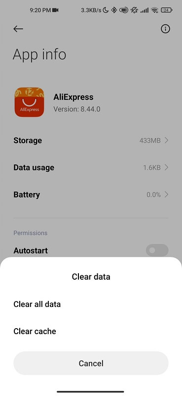 how to clear app cache on android phone