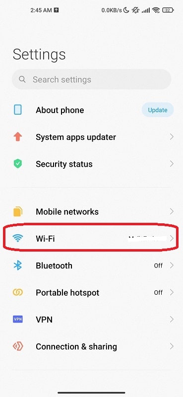 Android phone connected to wifi but no internet