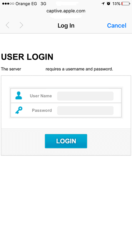 Captive Apple Com Login wifi