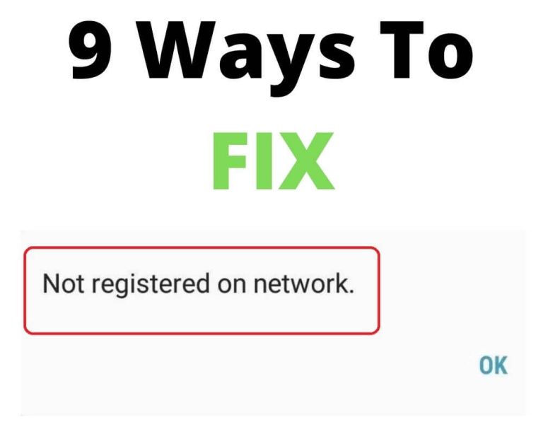 How to fix not registered on network