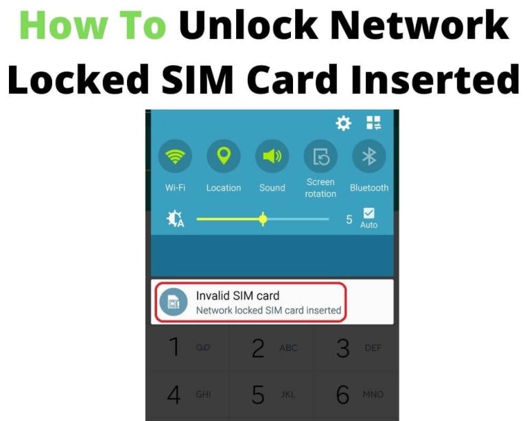 Network Locked SIM Card Inserted