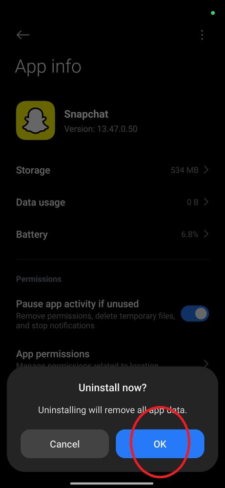 Reinstall Snapchat app (2) Reinstall Snapchat app (3)