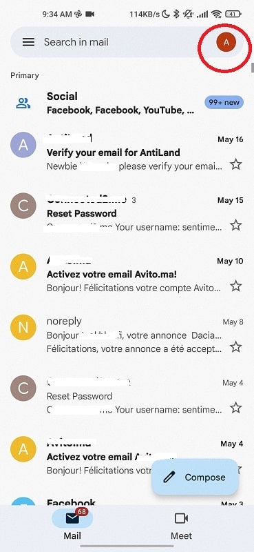 gmail app keeps crashing android