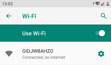 wifi connected but no internet