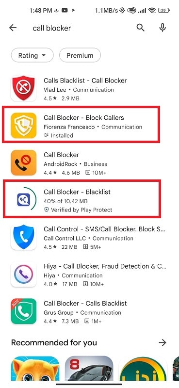 Call and text message blocker