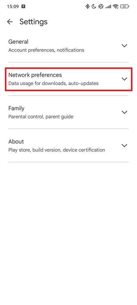 Network preferences step 2 Network preferences step 2