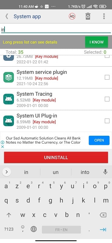 Use system app remover