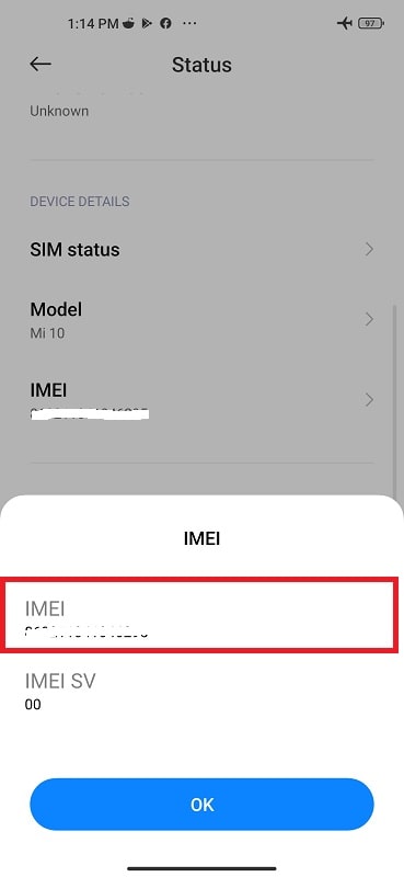 Imei check