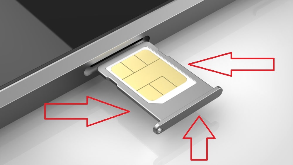 Insert the sim card correctly