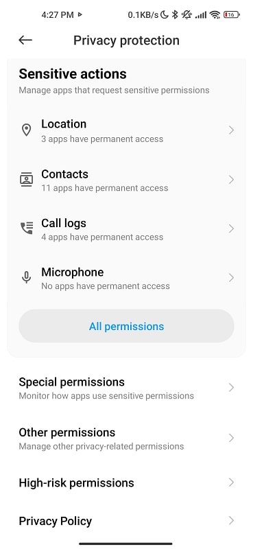 Special Permissions
