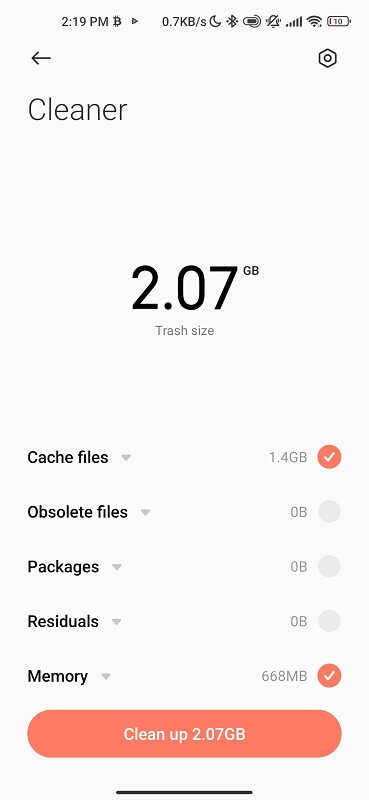 Clear cache to fix mde service framework android app