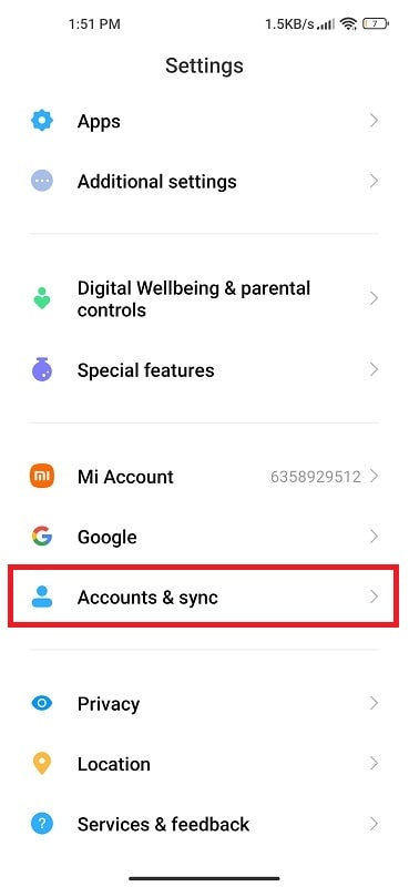 Accounts and SYNC