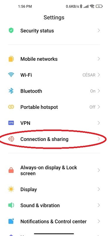 Connection and sharing