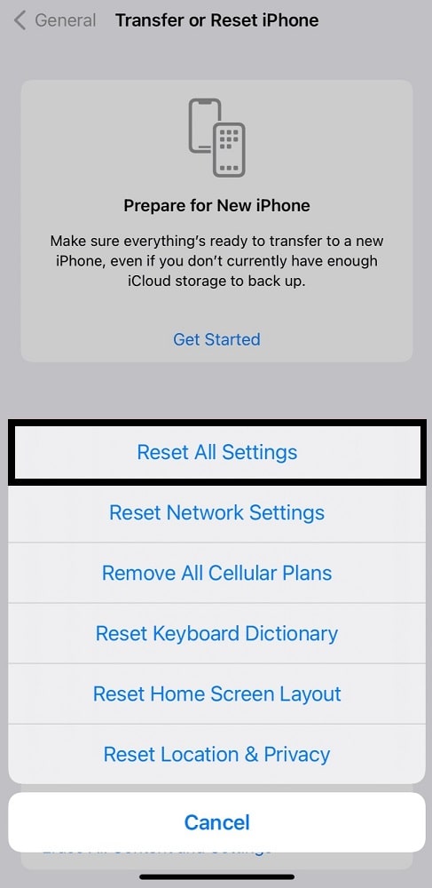 Reset The iPhone Factory Settings 1