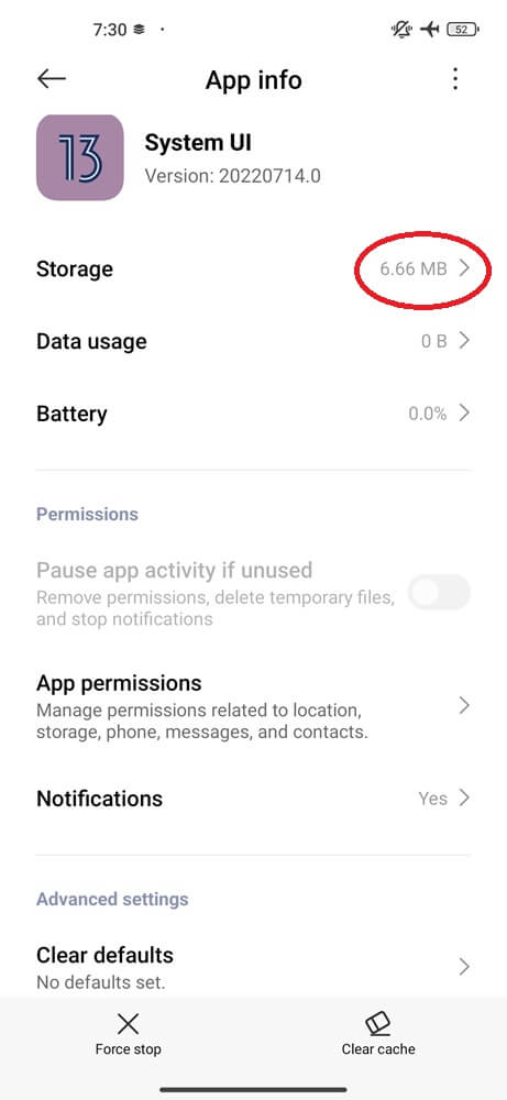 System UI storage usage on Mi 10 System UI storage usage on Mi 10