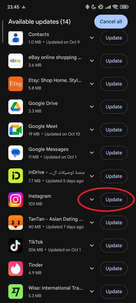 Available Updates Play Store Page 3