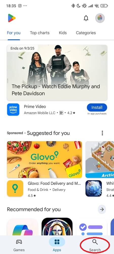 Google Play Store interface