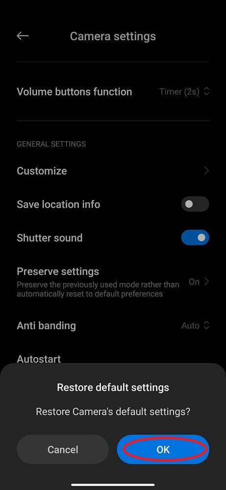 Reset Application Preferences