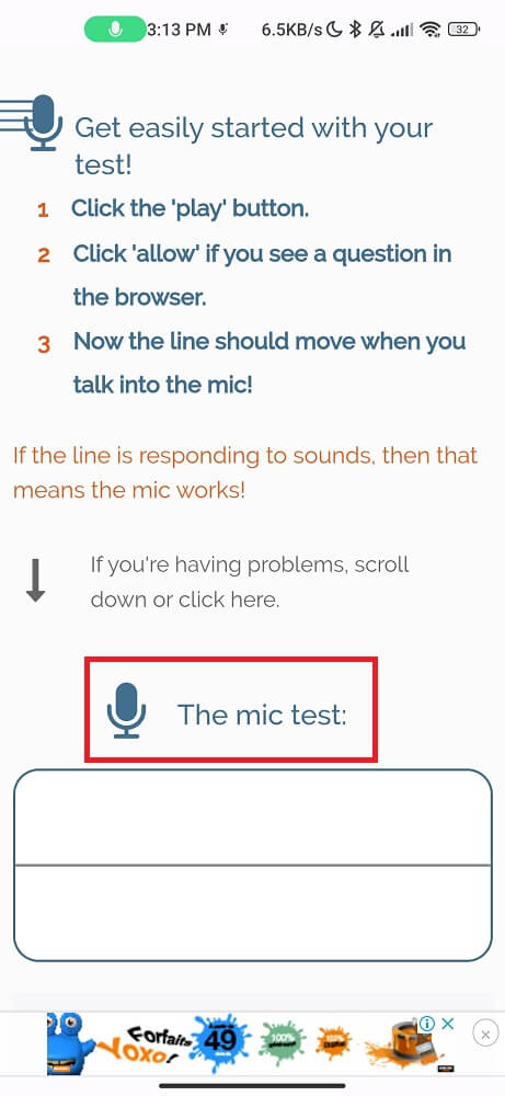 Android mic tester online