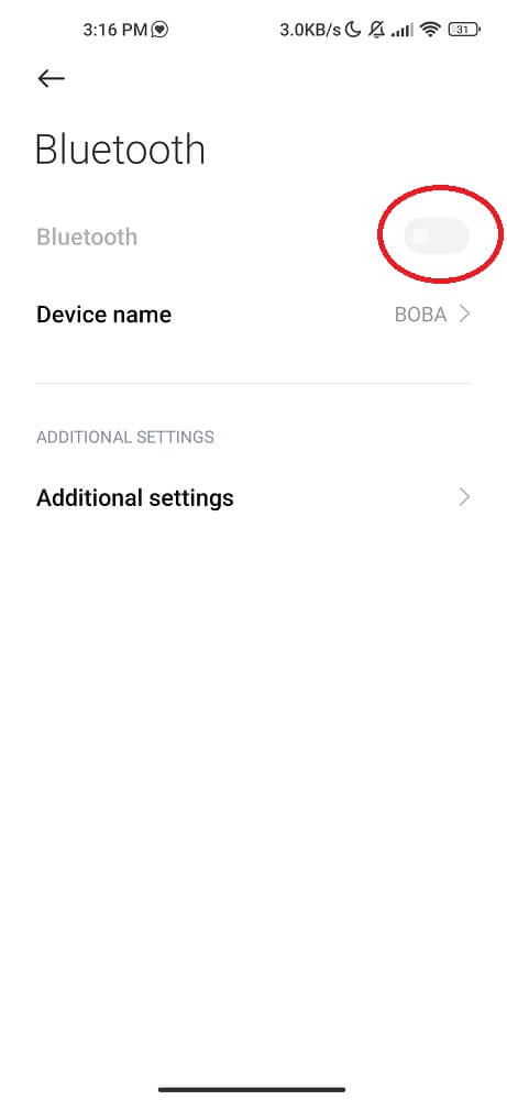 Disable bluetooth - 38684