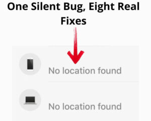NO CAST DESTINATION FOUND IPHONE visual data 7