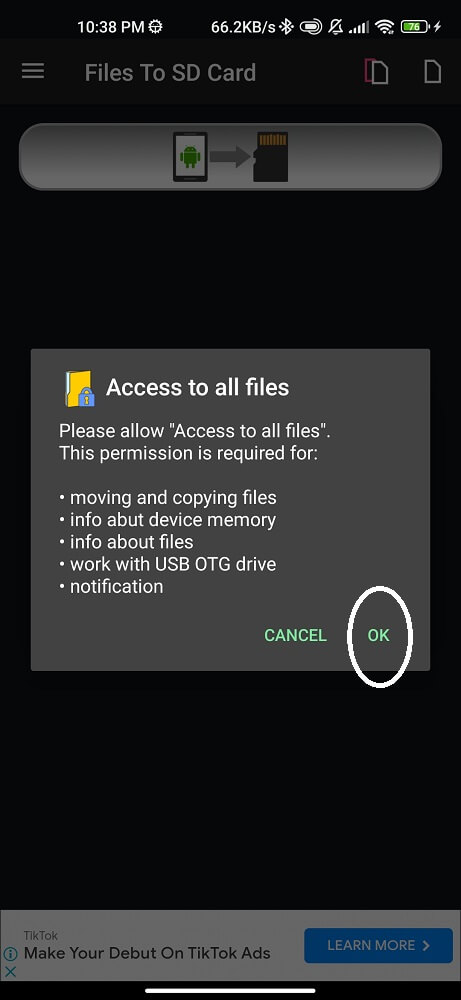 Allow access to all files