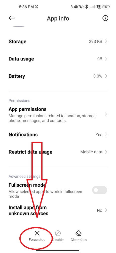Force Stop Com Samsung Android Messaging