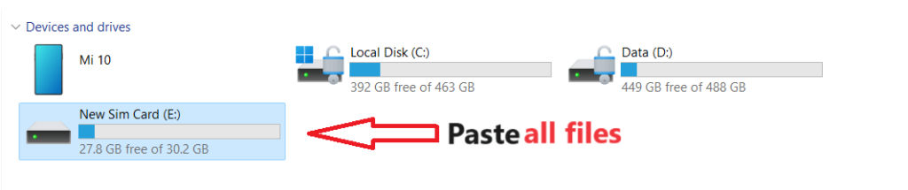 Move all data to new SD card