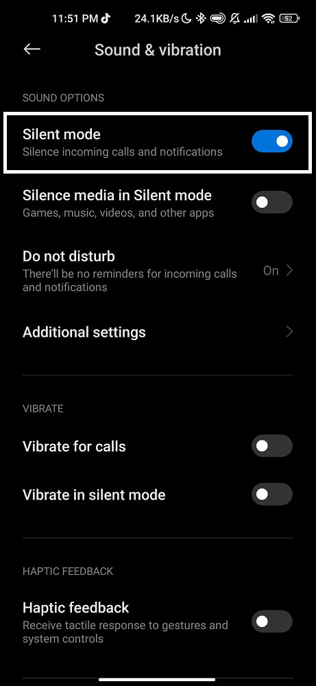 Silent Mode