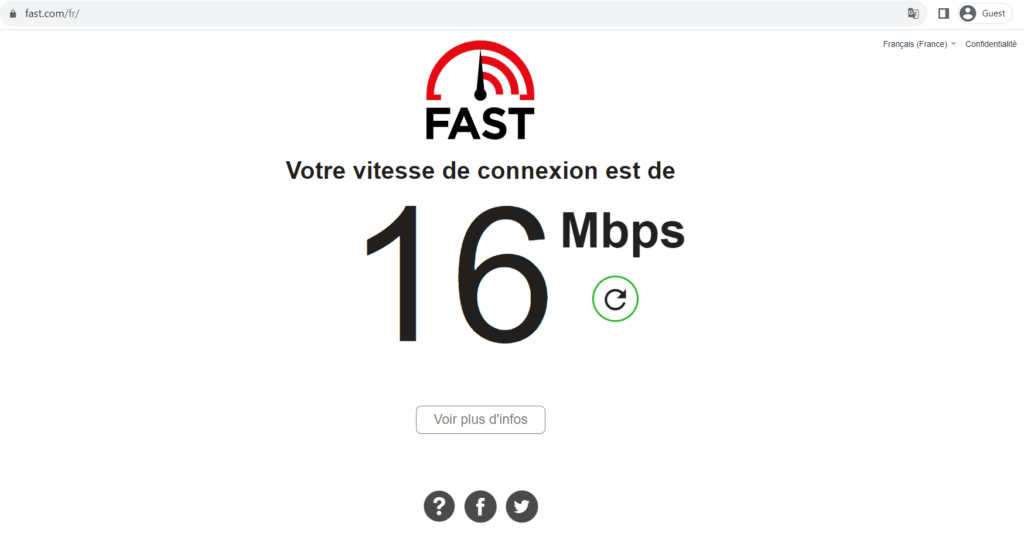 Test and check your internet connection