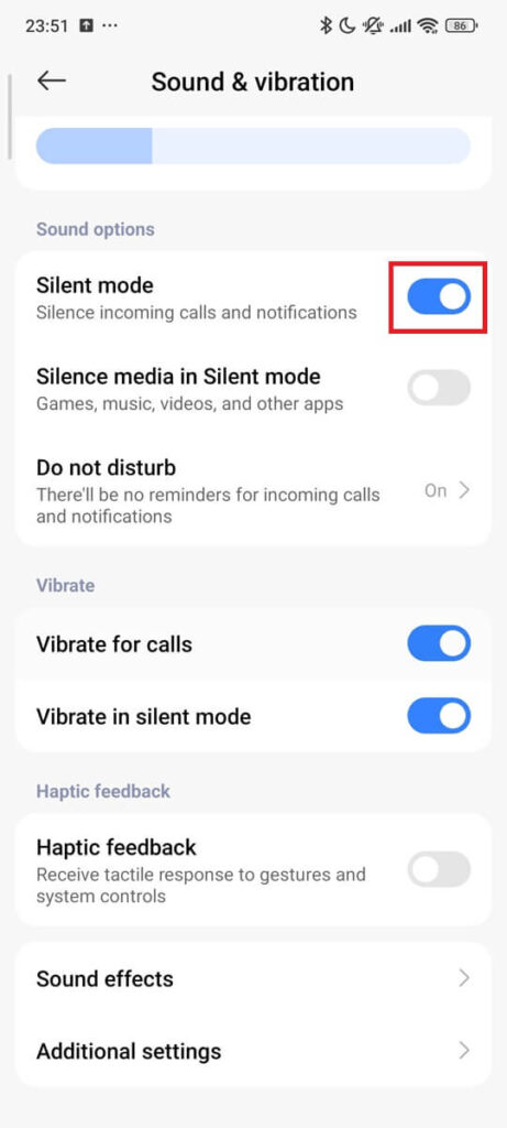turn off silent mode screenshot 2 turn off silent mode screenshot 2