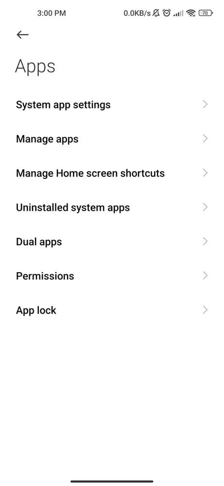 Locate Manage apps
