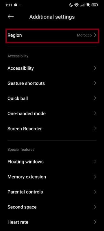 Change region on Xiaomi app (2)