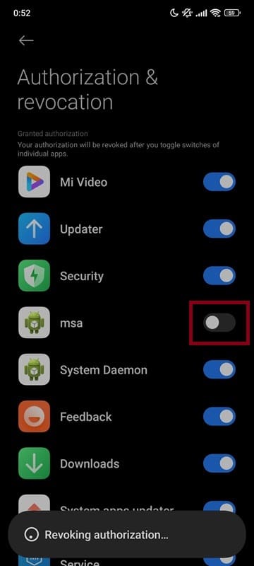 Disable the MSA App (3)