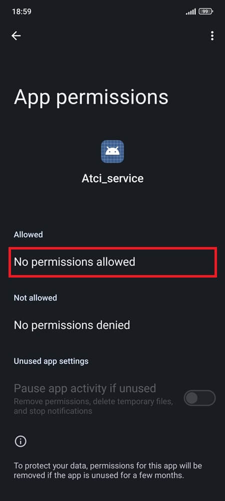 Monitor ATCI service Permissions and Activity (3)