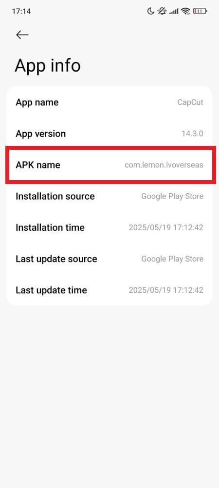 App info showing com.lemon.lvoverseas on Android phone settings App info showing com.lemon.lvoverseas on Android phone settings