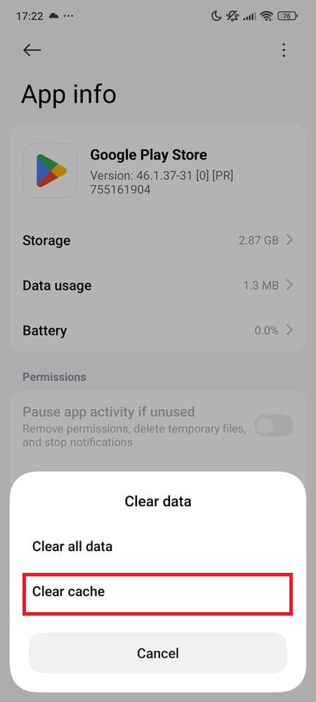 Clear App Cache Without Losing Data (Step 2)