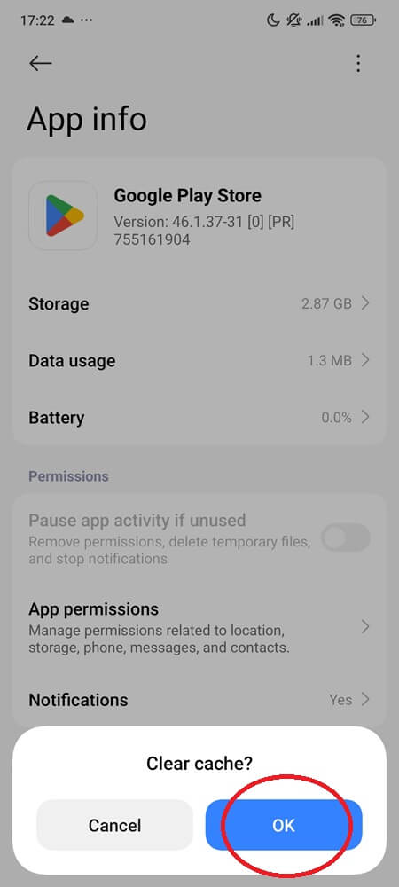 Clear App Cache Without Losing Data (Step 3)